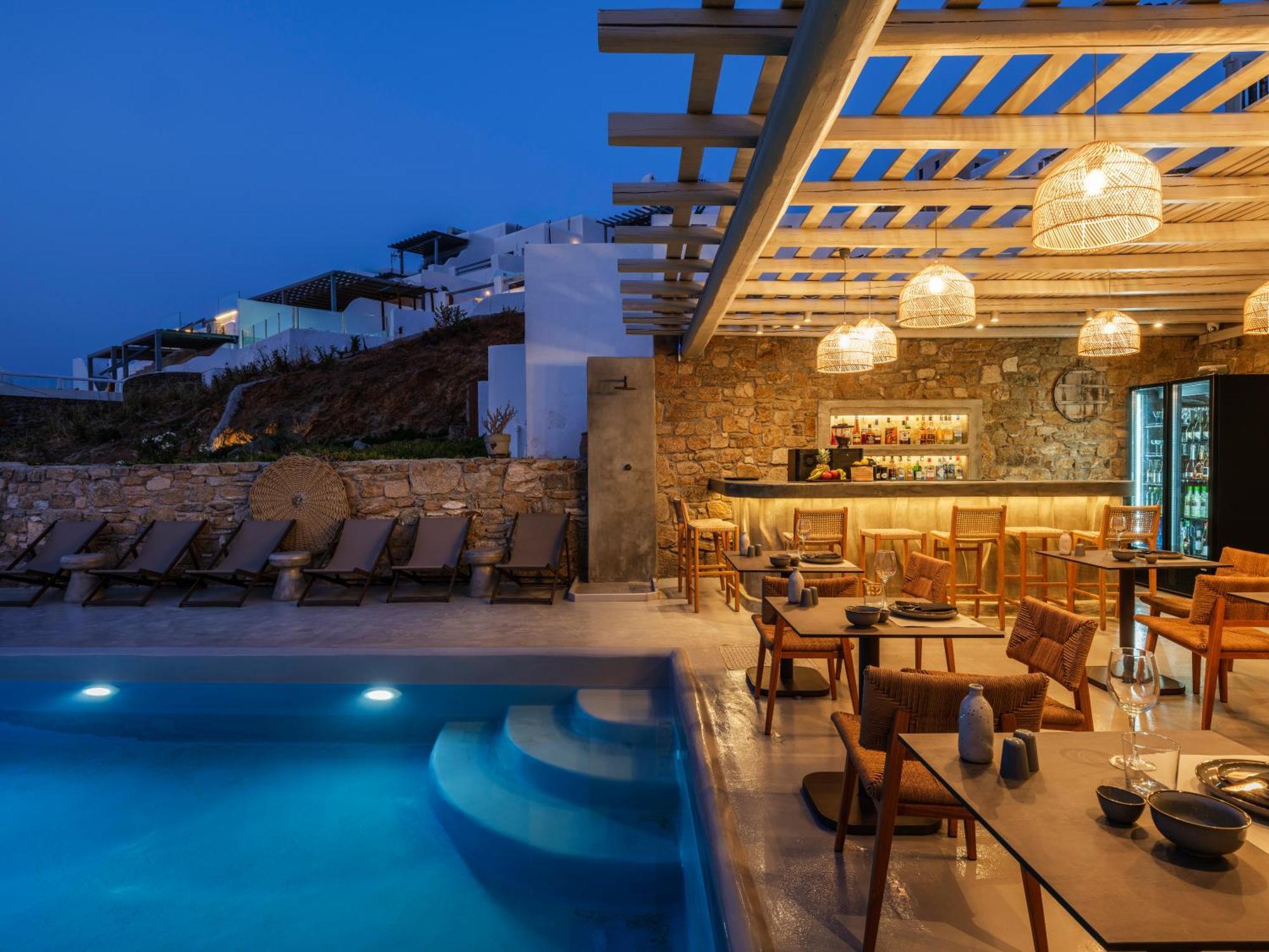 Mykonos Residence Villas & Suites Merchia Beach Exterior photo