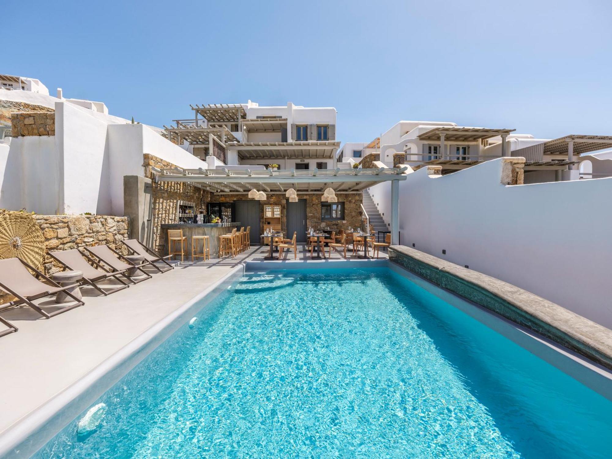 Mykonos Residence Villas & Suites Merchia Beach Exterior photo