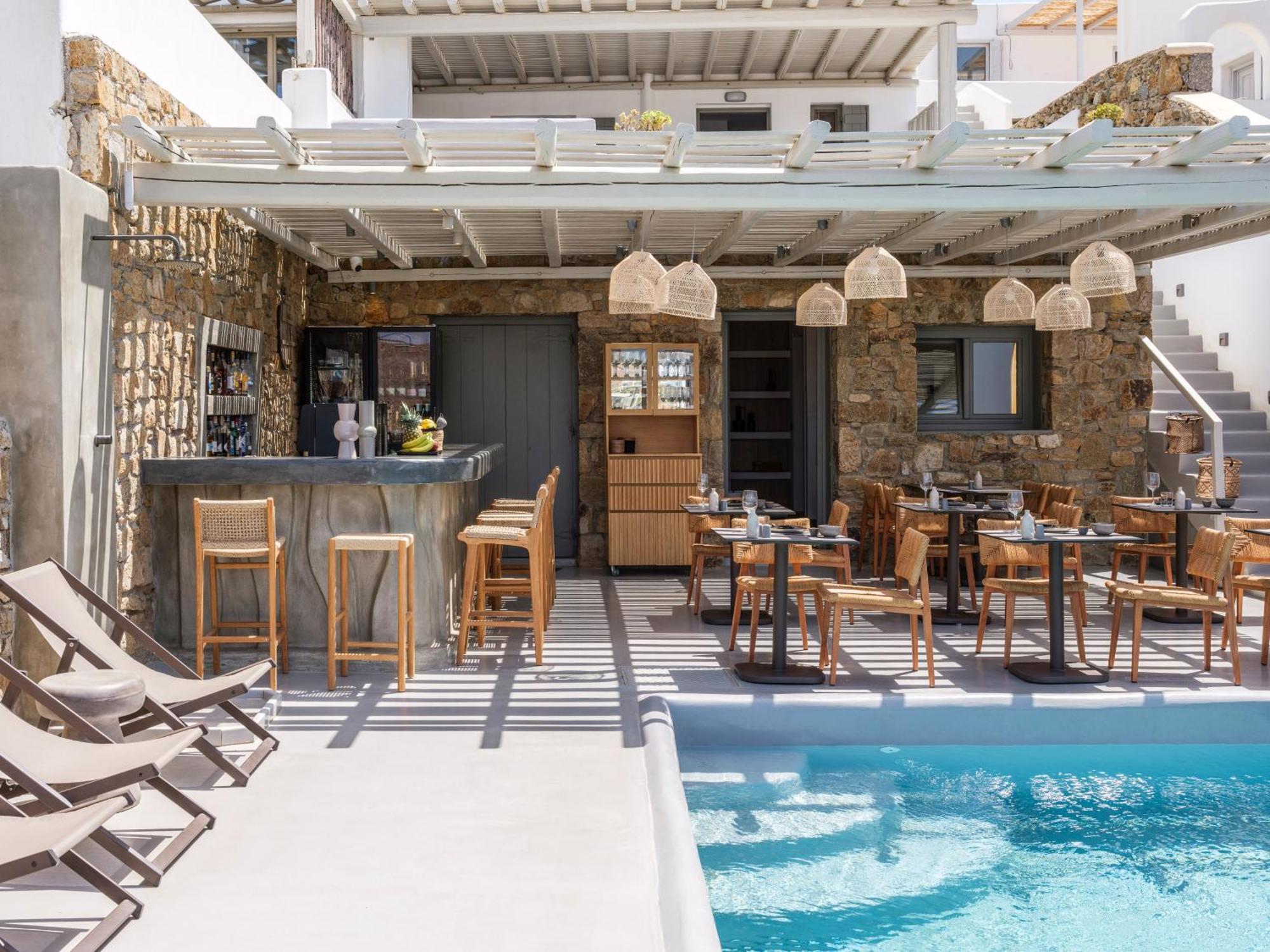 Mykonos Residence Villas & Suites Merchia Beach Exterior photo
